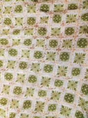 mehendi green chinon chiffon fabric with zari work
