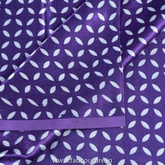 Purple Color Mashru Silk Ajrakh Print (1.5 Meter Cut Piece )