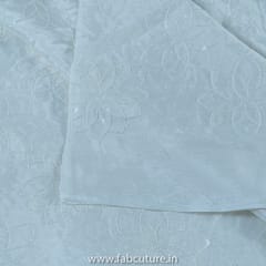 White Dyeble Chinon Chiffon Embroidery