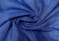 Blue Colour Solid Self Cotton