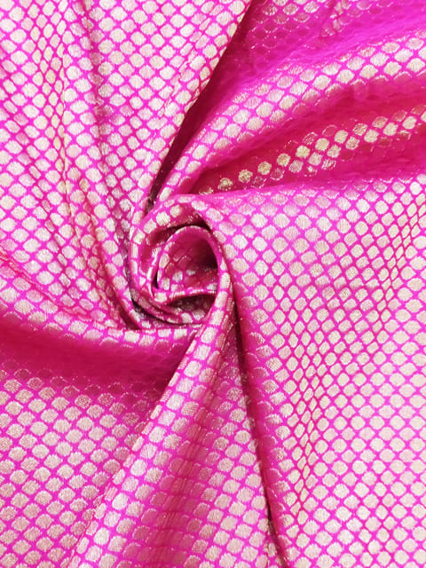 Pink Silk brocade fabric