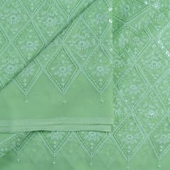 Pista Green Georgette Lakhnavi Embroidery