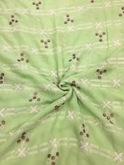 Light Green embroidered Georgette