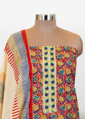 Cotton Printed Suit With Cotton Bottom And Cotton Printed Dupatta