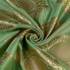 Green Color Brocade