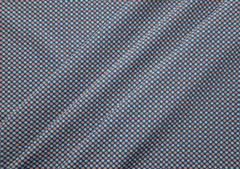 Blue Red Polka Dot On Space Blue Imported Printed Cotton