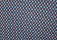 Blue Red Polka Dot On Space Blue Imported Printed Cotton