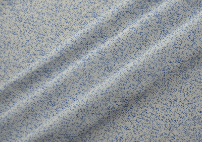 Blue Abstract Print On Pearl White Imported Printed Cotton