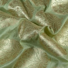 Mint Green Color Marigold Brocade