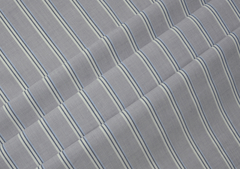 White Grey Stripes On Lilac Imported Printed Cotton