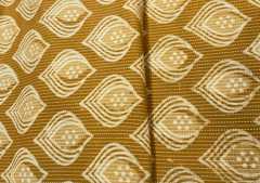 Mustard Leaves Dabbu Kantha Printed Cotton