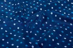 Blue  Color Pure Muslin bandjhej Print