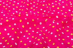 pink  Color Pure Muslin bandhej Print