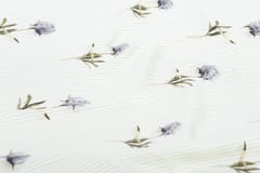 Greenish  Color base   soft cotton print fabric with tulips