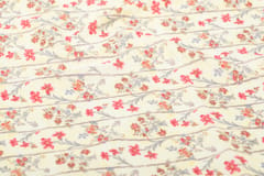 Yellow base soft cotton print fabric with flowers