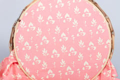 Pink Color Base Cotton Print With Spring Leaves