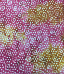Original Hand Block Batik Print in 2 Colour Dyeing on Modal Satin