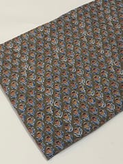 Brown cotton fabric with flowers