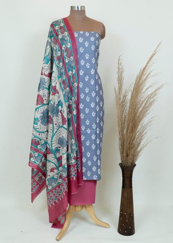 Move Color Cotton Print Shirt With Cotton Bottom And Cotton Printed Dupatta