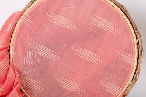 Pink lining chanderi rubber print