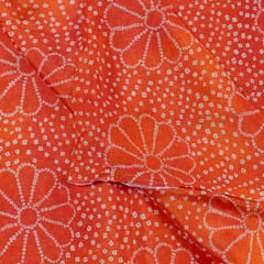 Orange Color Chinon Chiffon Bandhni Print