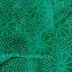 Green Color Chinon Chiffon Bandhni Print