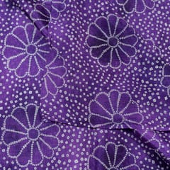 Purple Color Chinon Chiffon Bandhni Print