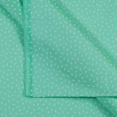 Green Color Glace Cotton Print