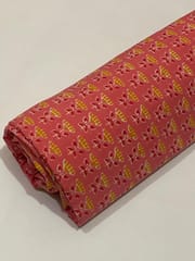 Pink base cotton print