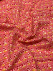 Pink base cotton print