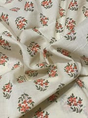 Cream base fabric with flowers