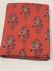 Orange base fabric  with flowers