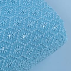 Sky Blue Color Georgette Embroidery (1.50 MTR PCS)