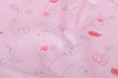Pink color linen cotton print