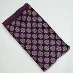 Purple Color Mashru Silk Ajrakh Print (1.90 Mtr Piece)