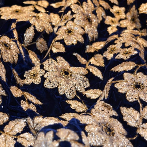 Velvet Embroidery(1.5Mtr Piece)