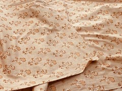 Light brown base fabric with flowers