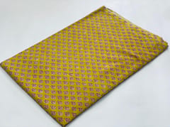 Mustard base fabric with leaves