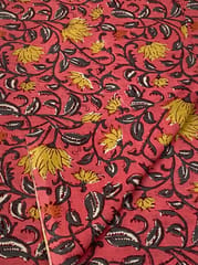 Strawberry base fabric with flowers