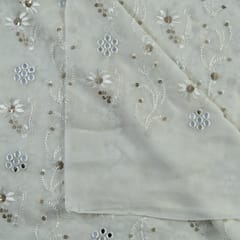 Georgette Faux Mirror Embroidery