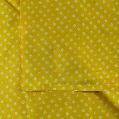 Yellow Color Georgette Satin Bandhni Print