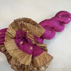 Purple Art Silk Crush Fabric
