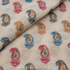 Kora Thread  Embroidery(1.1 mtr cut piece)