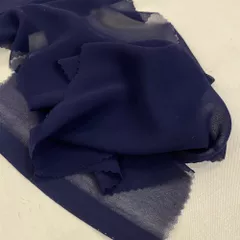 Navy Blue Poly Georgette