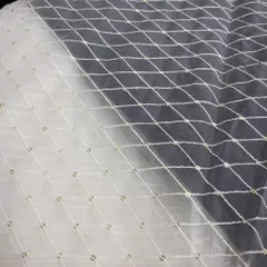 White Organza Embroidery Fabric