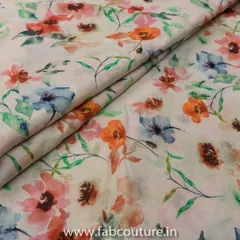 Cream Floral Muslin Print