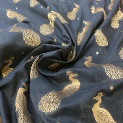 Black Silk Peacock Brocade