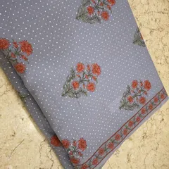 Grey Color Cambric Print