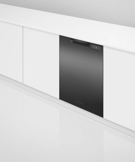 60cm Built-Under Dishwasher w/ Santise Setting - Black S/S