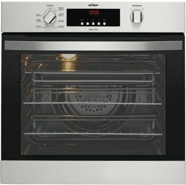 Chef 60cm Pyrolytic Oven 7 Functions 80L S/S